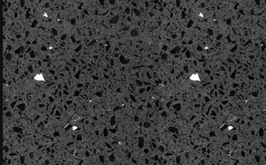 Terrazo Black — negro con agregado blanco fino